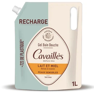 Cavaillès Refill Bad & Duschgel Milch & Honig Empfindliche Haut 1L
