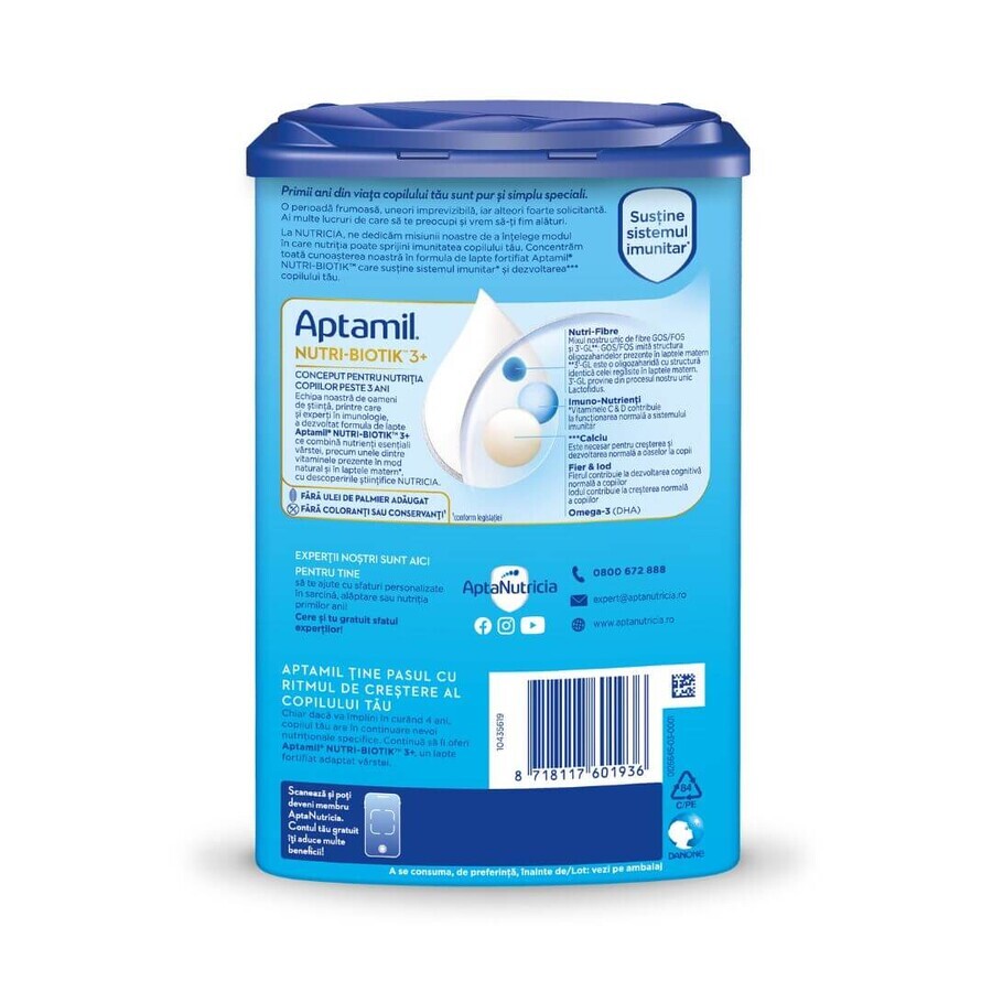 Latte in polvere Aptamil Nutri-Biotik 3+, +3 anni, 800 g, Nutricia