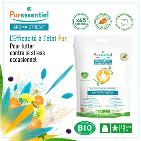Puressentiel Aroma Stress Gummies With Organic Essential Oils x45