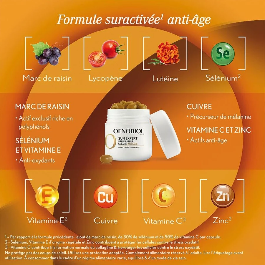 Oenobiol Sun Expert Anti-Ageing Sonnenschutz 30 Kapseln