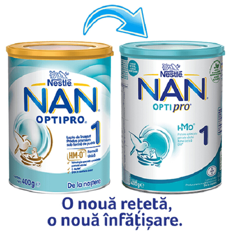 Formula de lapte Premium Nan 1 Optipro HMO, +0 luni, 800 g, Nestle