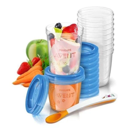 Avent Accessories Jars + spoon for weaning 6 months or more
