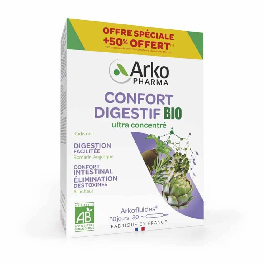 Arkopharma Arkofluides Confort Digestif Bio 30 Ampoules