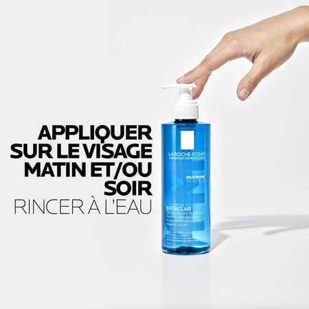 La Roche-Posay Effaclar Foaming Cleansing Gel Face Oily Acne-prone Skin 2x400ml