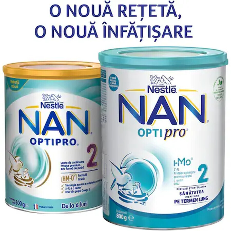 Nan 2 Optipro HMO melkpoeder, +6 maanden, 800 g, Nestlé