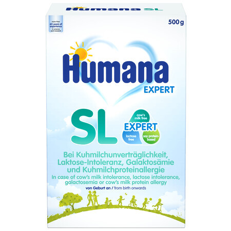 Special soy milk formula SL, +0 months, 500 g, Humana