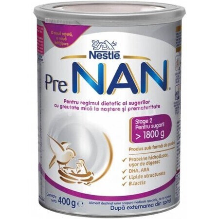 PreNan lait en poudre spécial, +0 mois, 400 g, Nestlé