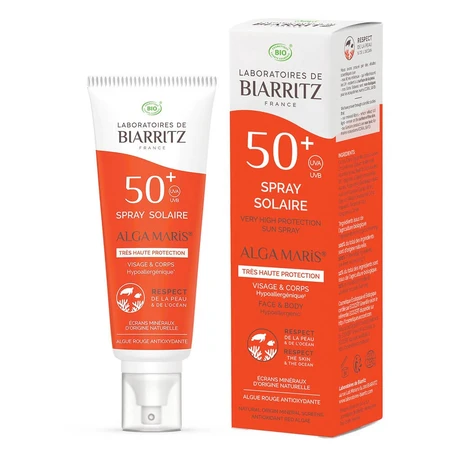 Laboratoires De Biarritz Sun Protection Spray SPF50+ Bio Very High Protection Natural 100ml: ceny i cechy