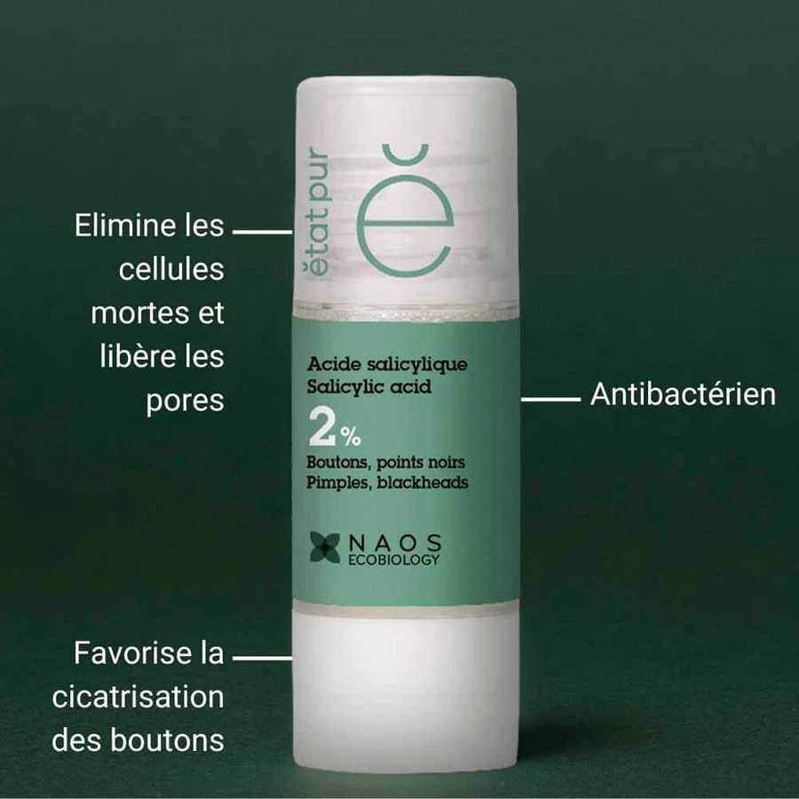 Etat Pur Activos puros Ácido salicílico 2% Granos y espinillas 15ml