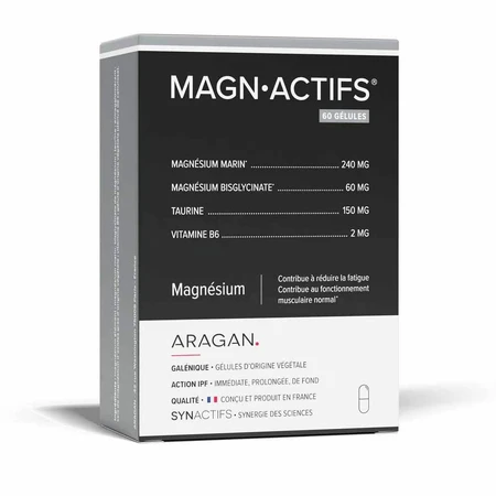 Aragan Synactifs MagnActifs Magnesium 60 Gelules