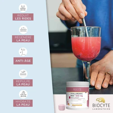 Biocyte Anti-rides Hyaluronic Forte Goût fraise-banane 240g
