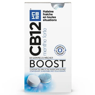 Cb12 Boost bezcukrowa guma do żucia X10 10 pastylek do ssania