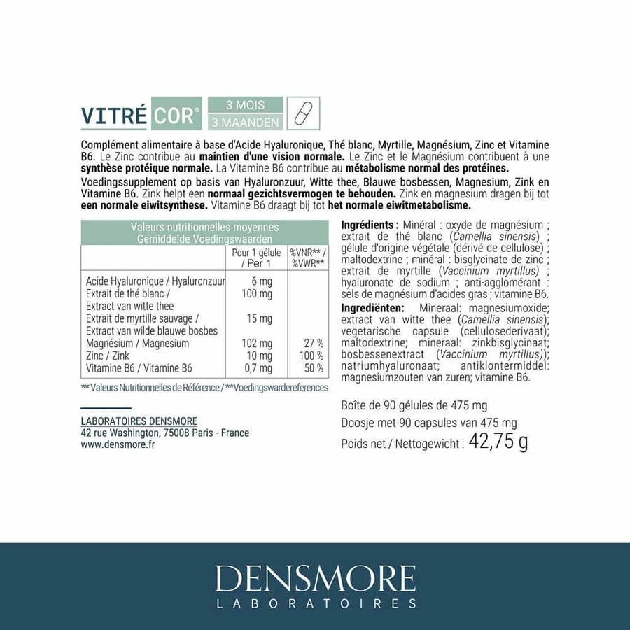 Densmore Vitrecor Pflanzliche Formel 90 Gelule