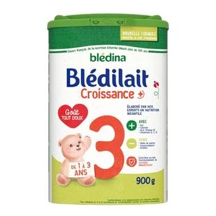 Blédina Bledilait Crescita+ Milk Powder mild flavor from 1 to 3 years 900g