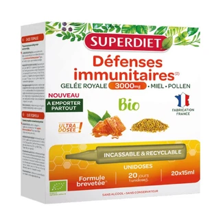 Superdiet Gelée Royale 3000mg Bio-Immunschutz 20 15 ml Monodosen