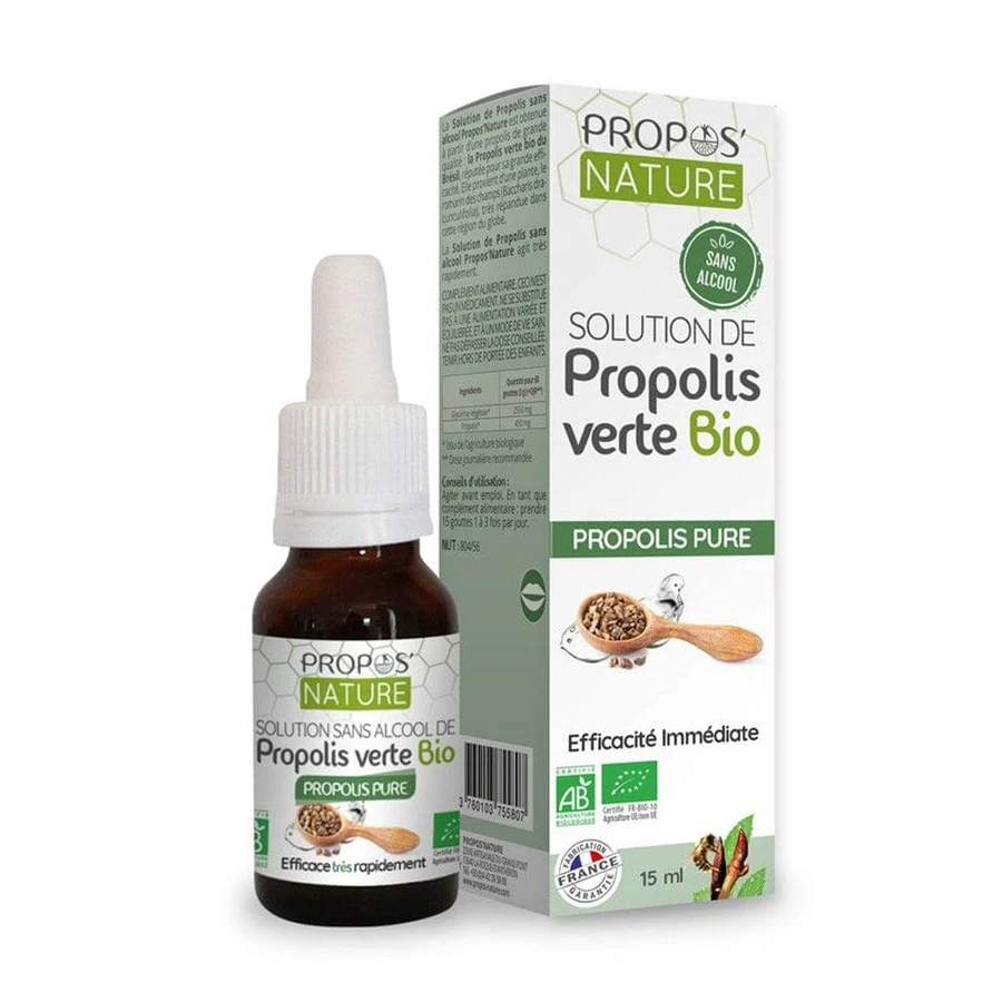 Propos'Nature Alcohol-free Organic Propolis Solution 15ml