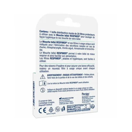 Respimer Beschermende filters voor babyvliegen Nourrissons et jeunes enfants x20