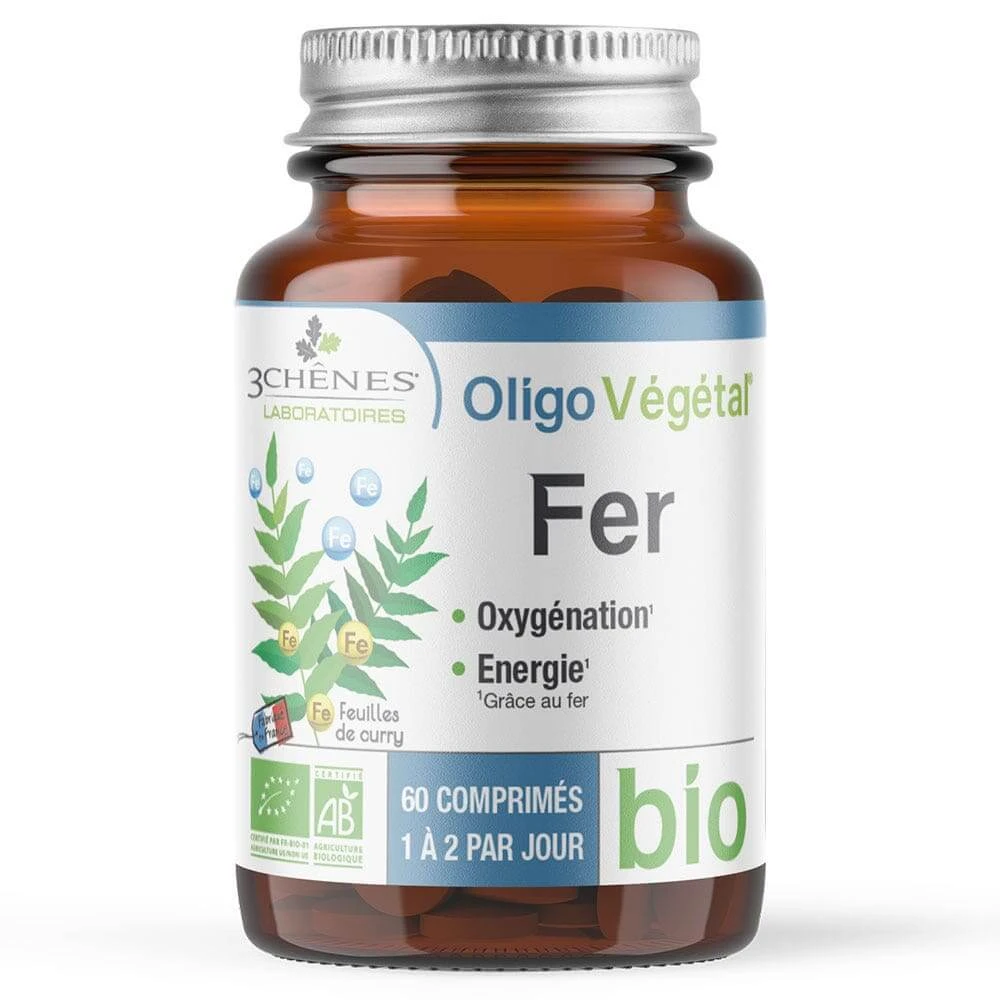 3 Chênes IJzer Bio 60 tabletten