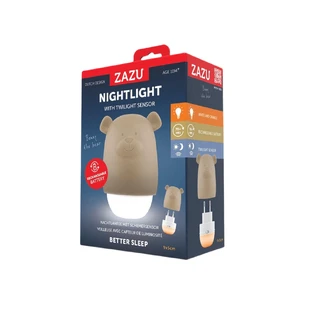 Nachtlicht mit Lichtsensor, 10 Monate+, Beige, Benny der Bär, Zazu Kids