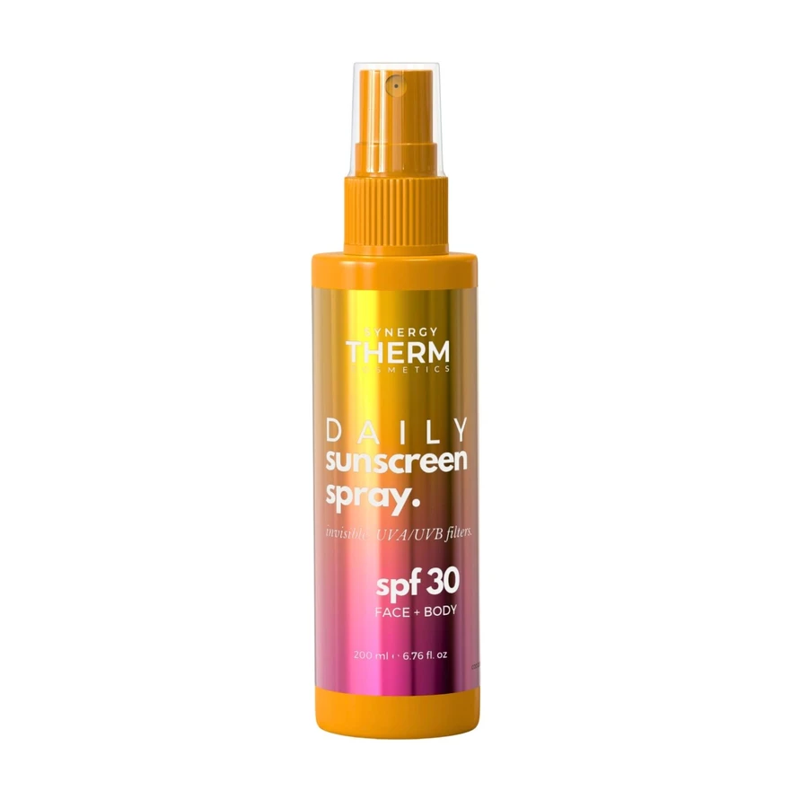 Synergy Therm Dagelijkse Zonnebrand SPF30 Lichte Textuur Spray, 200 ml, Synergy Therm