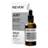 Solution de peeling chimique Just AHA 30% + BHA 4%, 30 ml, Revox