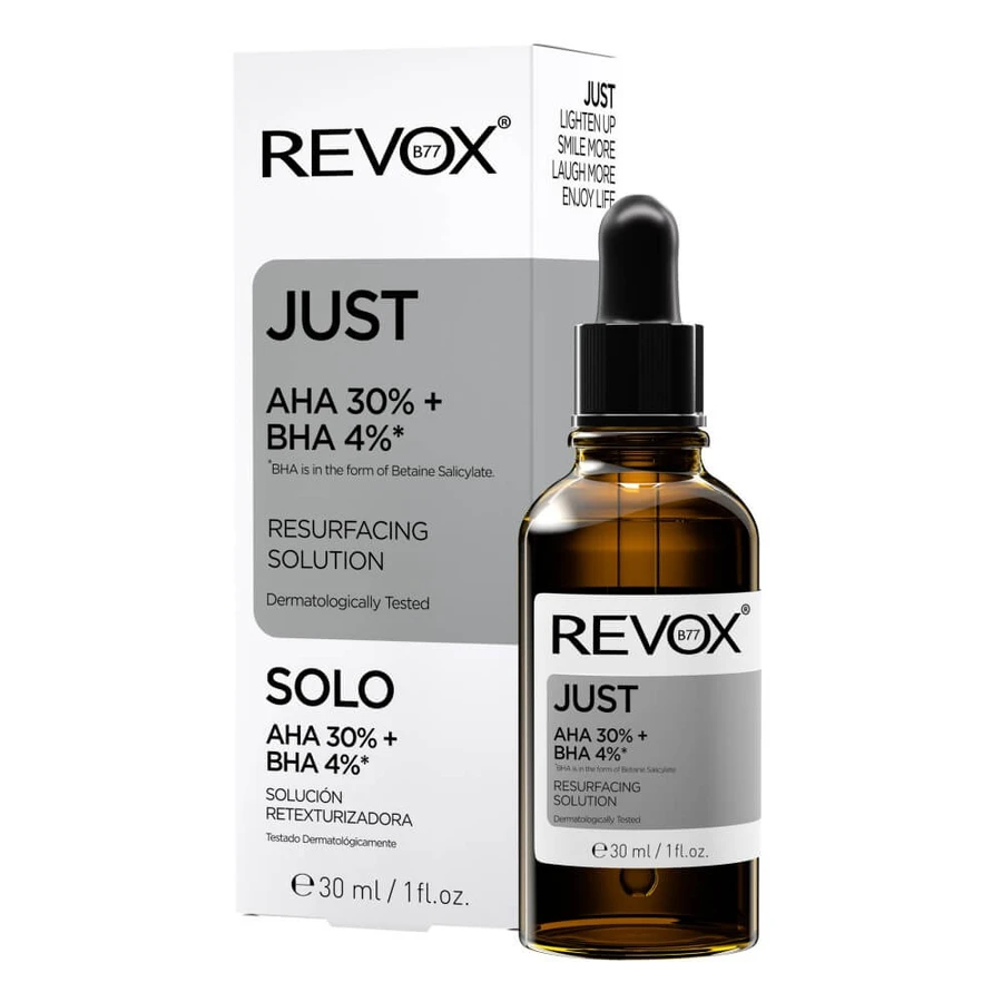 Chemische peelingoplossing Just AHA 30% + BHA 4%, 30 ml, Revox