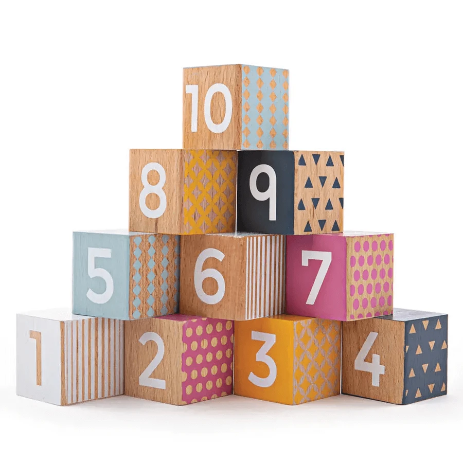 Houten blokjes, 6 maanden+, Leren tellen, BigJigs