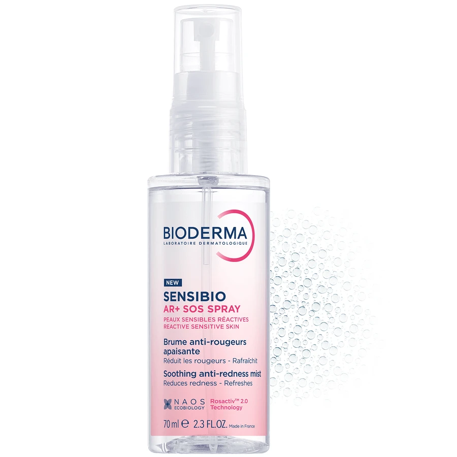 Kalmerende anti-roodheid spray voor de gevoelige en reactieve huid Sensibio AR+, 70 ml, Bioderma