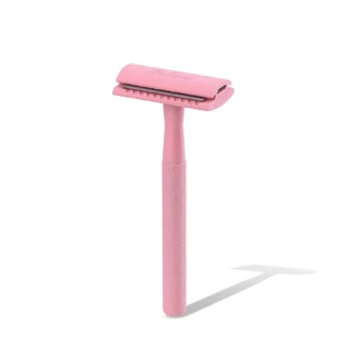 Rasoir classique avec lame en acier inoxydable et recharges, Pink, 1 pc, Meloni