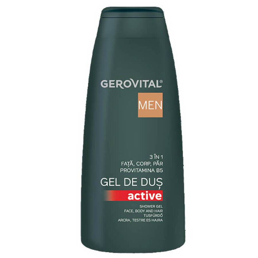 Gerovital Men 3 in 1 Active Shower Gel, 400 ml