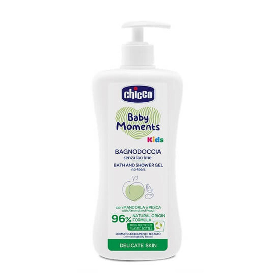 Gel douche dermatologique sans larmes Baby Moments, 500ml, Chicco