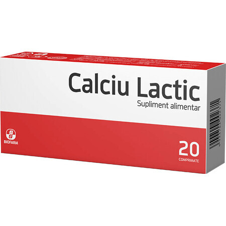 Melkzuur Calcium, 20 tabletten, Biofarm