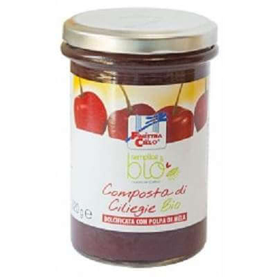 Kirschmarmelade ohne Zucker, 320 g, La Finestra Sul Cielo