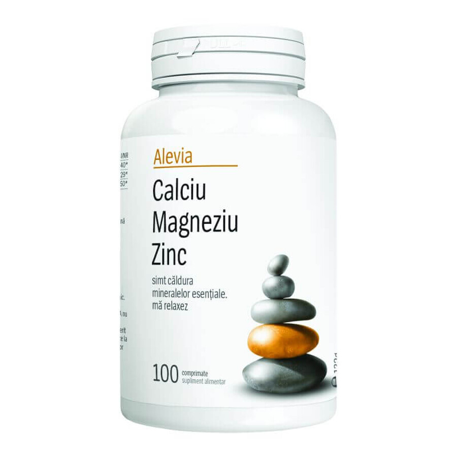 Calcium Magnésium Zinc, 100 comprimés, Alevia