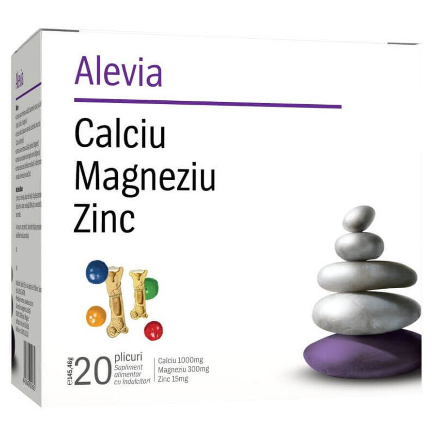 Calcium Magnesium Zink, 20 sachets, Alevia