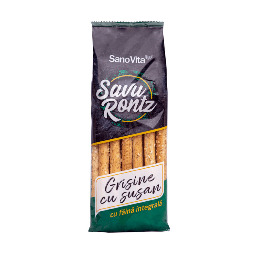 Grisine met sesam en volkorenmeel, 50 gr, Savu Rontz, Sanovita