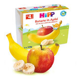 Fruithapje met appels en bananen, 4x 100 g, Hipp