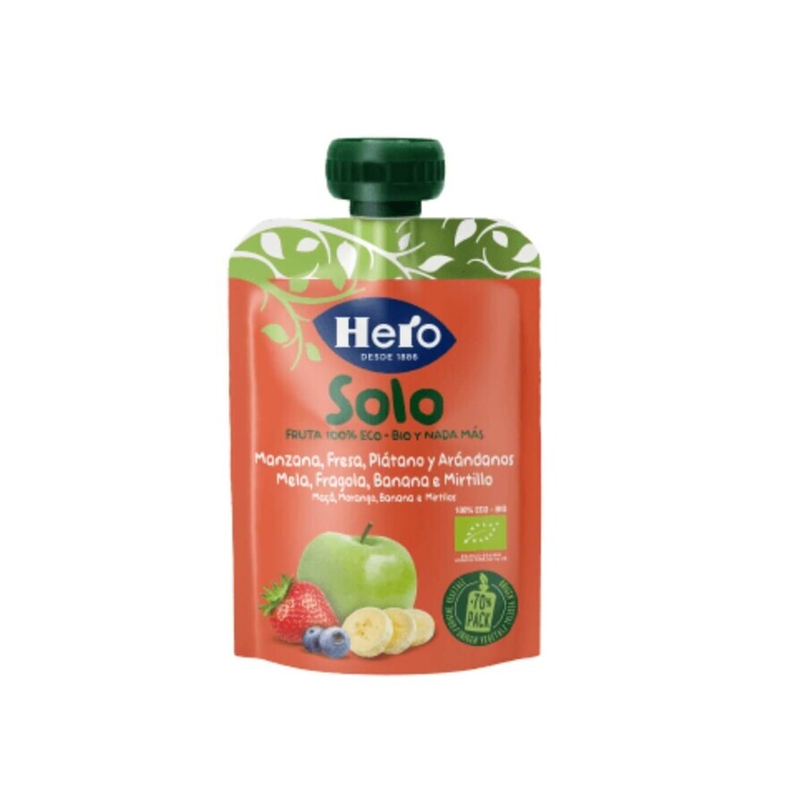 Solo Mela Fragola Banana Mirtillo Hero 100g