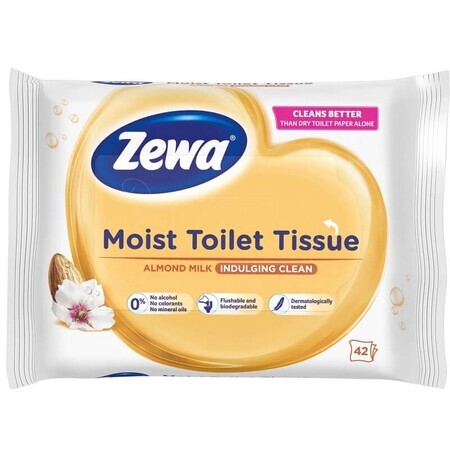 Nat toiletpapier met amandelmelk, 42 stuks, Zewa