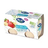 Yoghurt met banaan en aardbei, +6 maanden, 2x 120 gr, Hero Baby