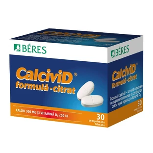 Calcivid - Citrate formulation, 30 tablets, Beres Pharmaceuticals Co