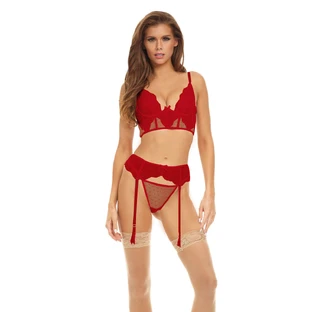 Ensemble de sous-vêtements Bombshell Boudoir Rouge (L)