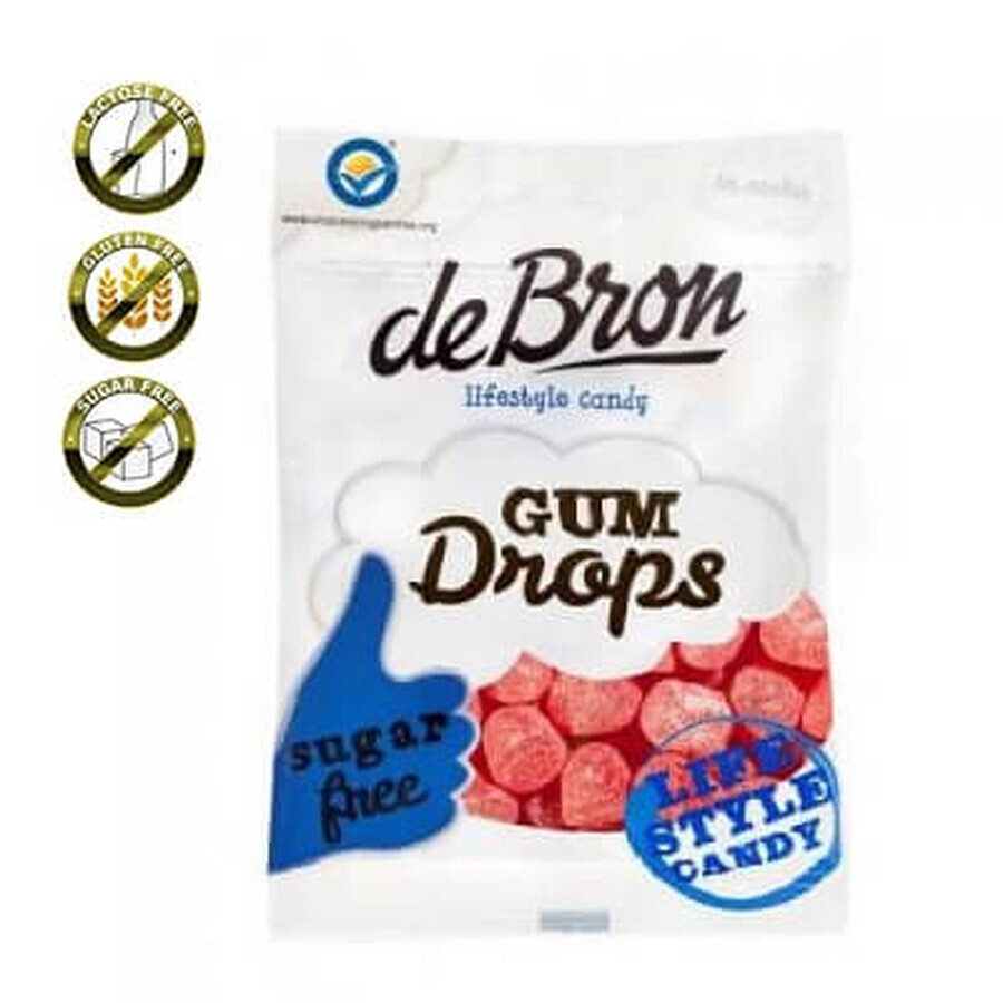 Bonbons gélifiés à la framboise, 100g, DeBron