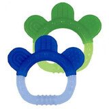 Jouet de dentition en silicone Blue&Green IPlay, 2 pièces, Green Sprouts