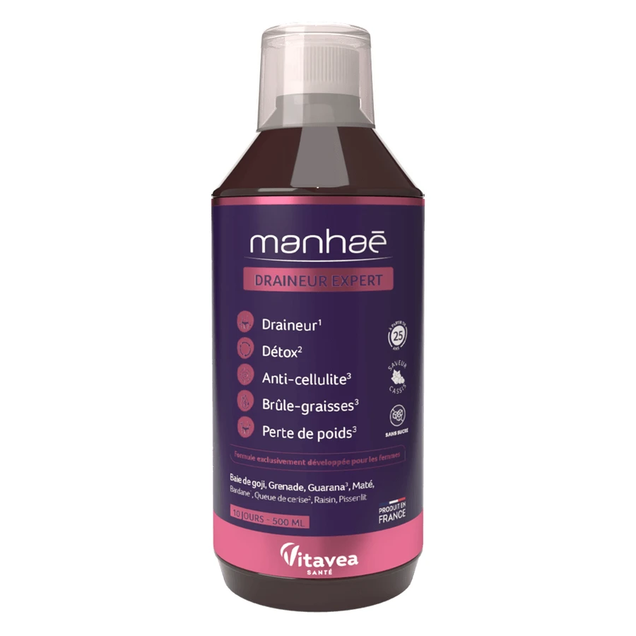 Bebida sabor grosella negra Draineur Expert, 500 ml, Manhae