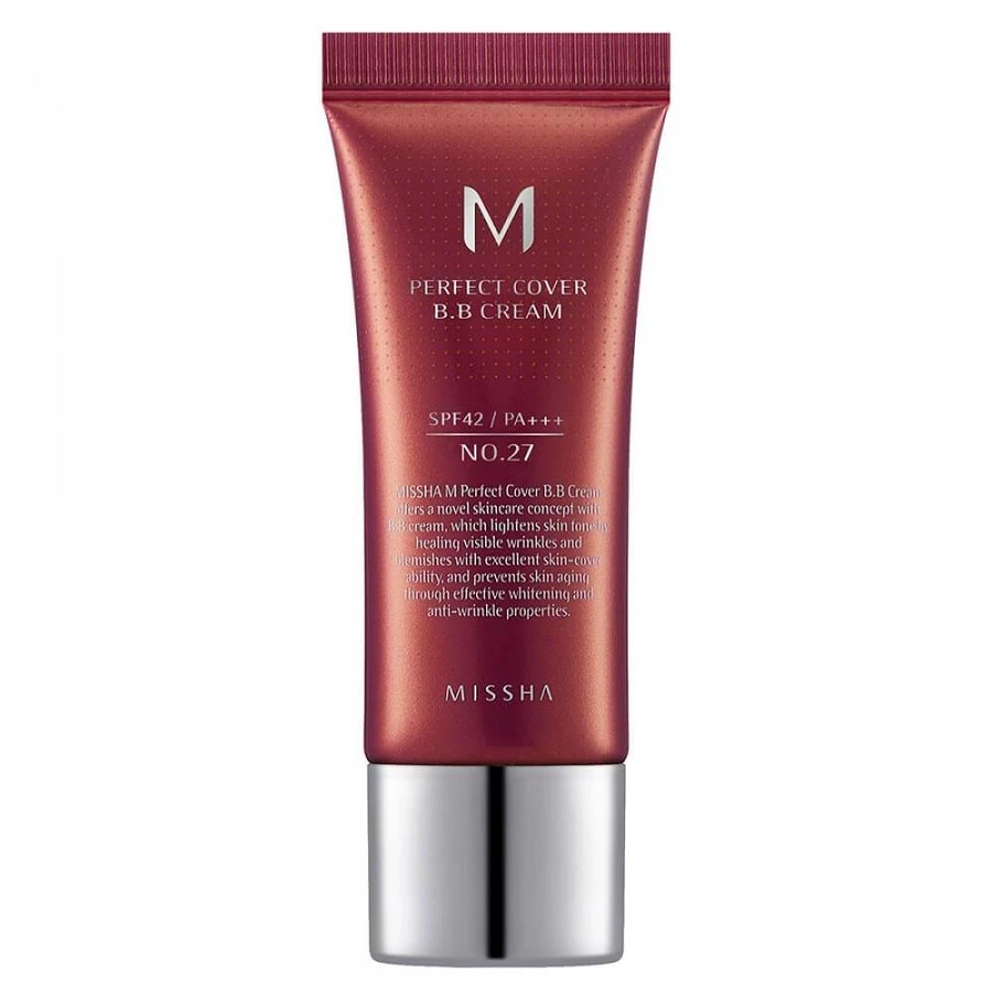 Missha M Perfect Cover BB Cream SPF42/PA+++ BB Cream Nr.27 Honing Beige, 20ml