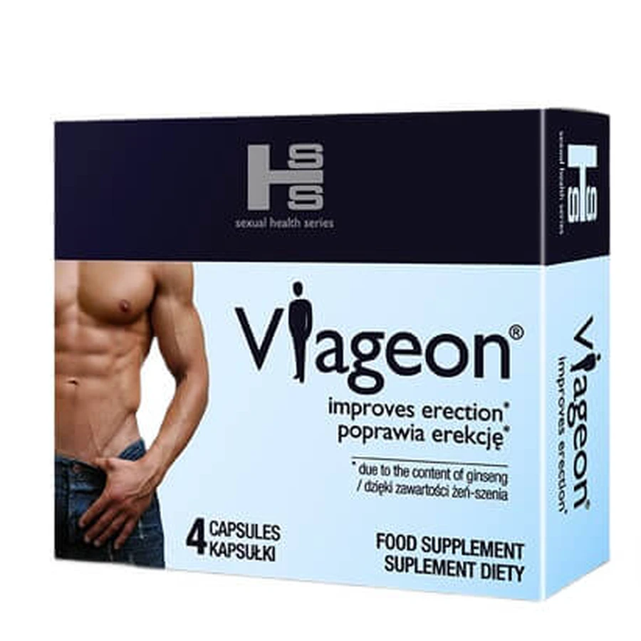 Sexual Health Series Viageon îmbunătățește erecția, 4 capsule