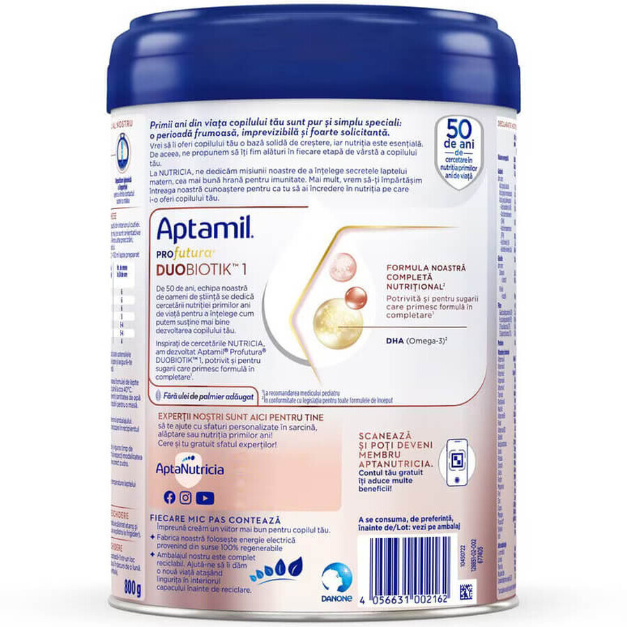 Aptamil ProFutura 1 voeding, 800g, 0-6 maanden, Nutricia