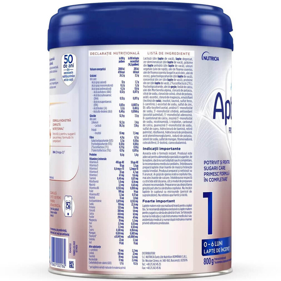 Aptamil ProFutura 1 formule, 800g, 0-6 mois, Nutricia