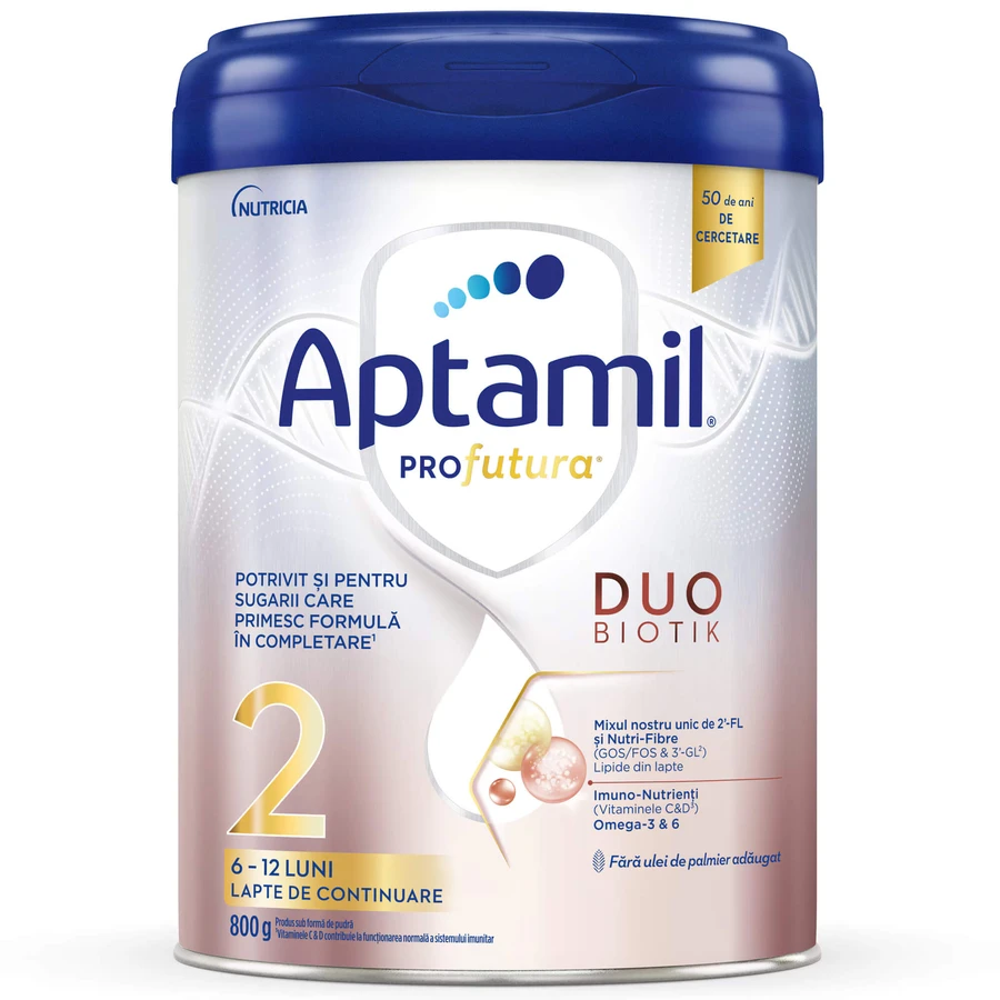 Mleko w proszku ProFutura 2 Duo Biotik, 6-12 miesięcy, 800 g, Aptamil: ceny i cechy